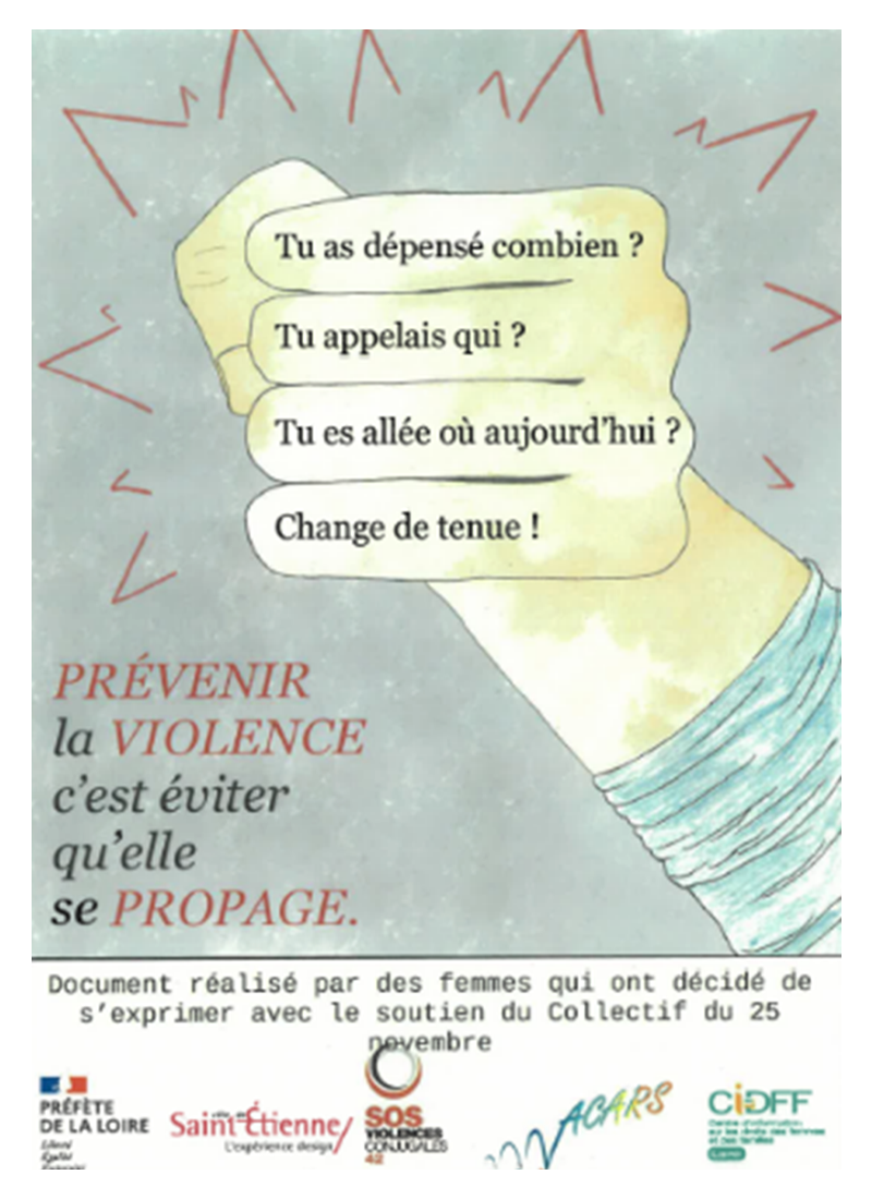 Affiche réalisée pour la Journée internationale de lutte contre les violences faites aux femmes (2022)